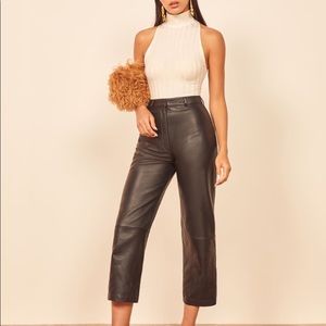 Veda Leather Pant- Black
